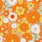10 yd. Full Bolt: Fabric Editions Orange Retro Revival Cotton Fabric